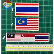 FLAG / FLAG STICKER CUTTING OVERLAPPING REFLECTIVE / MY SG THAI STICKER PRINTING LAMINATED DESIGNS