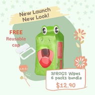 [3FROGS]Premium Baby Wipes 6packs Bundle★New Launch Improved Wipes★Premium Thick Moist Wet Wipes!!