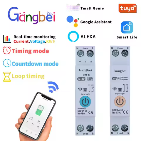 tuya wifi circuit breaker smart switch power smart circuit breaker wifi 16a homekit circuit breaker 