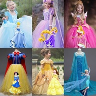 NNJXD Girls Princess Dress Fancy Elsa frozen Dress Halloween Cosplay Costume Birthday Party Clothing for Kids Sofia Rapunzel Dress Party Dress Up Snow White Dress