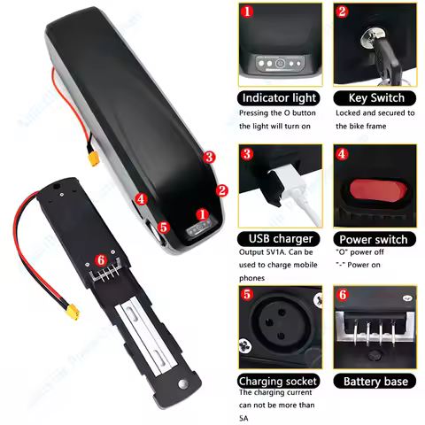 Brand New Hailong 18650 36V 48V 52V 10Ah 12Ah 15Ah 18Ah E-scooter battery Bafang For 250W-1500W High