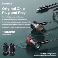 REMAX MOSTER METAL WIRED EARPHONE FOR LIGHTNING ✨ORIGINAL IC✨ MODEL：-🌹RM-598i-ic原装版🌹