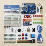 1 Set Basic Arduino Uno R3 Starter Kit: Breadboard Jumper Wires Leds Diodes Obstacle Avoidance Modul