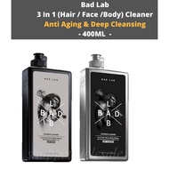 Bad Lab 3-in-1 Hair , Face & Body Cleaner - Anti-Aging | Deep Cleansing 400ml