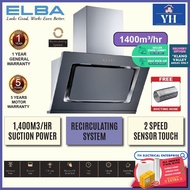 Elba Eterno 1400m3/hr Designer Hood with 2 speeds - EH-E9122ST (BK)