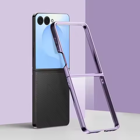 Electroplated Transparent Phone Case For Samsung Galaxy Z Flip 7 Flip 6 Flip 5 Flip 4 Flip 3 Shockpr