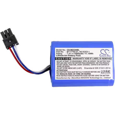 Li-ion Portable Printer Battery for Zebra | 7.4V, 1500mAh | Compatible Models: IMZ320, MZ220, MZ320,