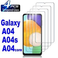 4Pcs Tempered Glass For Samsung Galaxy A04 A04s A04core A04e Screen Protector Glass Film