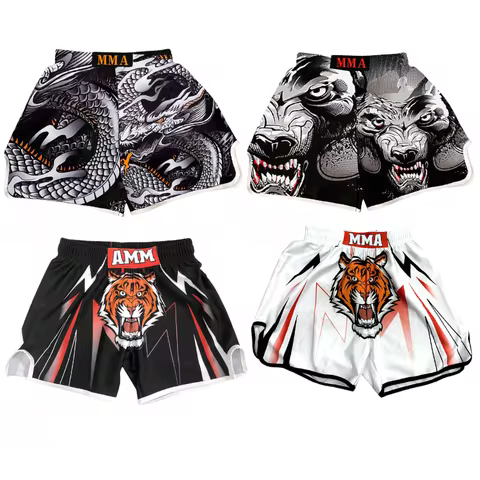 Boxing Shorts Fitness Sports Kickboxing Training Pants Grappling Sanda Fightwear MMA Clothing Boxing