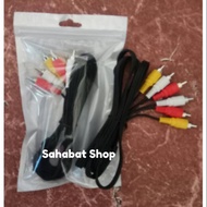 3x3 DVD speaker audio video jack cable 3-3