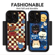 3D Aesthetic Christmas Anti-Shock SoftCase Case Cat and Bear Pattern For Realme 12 Lite 13 12+ 12 12