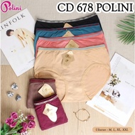 6 PCS Underwear Polini CD 678 Solid Color Sizes ML XL XXL