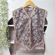 Delova Wardrobe - Hanum Vest Rompi Brukat Prada Modern Casual Modern Casual | Vintage Bordir Premium