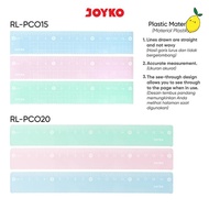 Ruler Line Ruler Joyko RL-PCO15~20cm Pastel Color Ruler Plastic Ruler 15cm 20cm