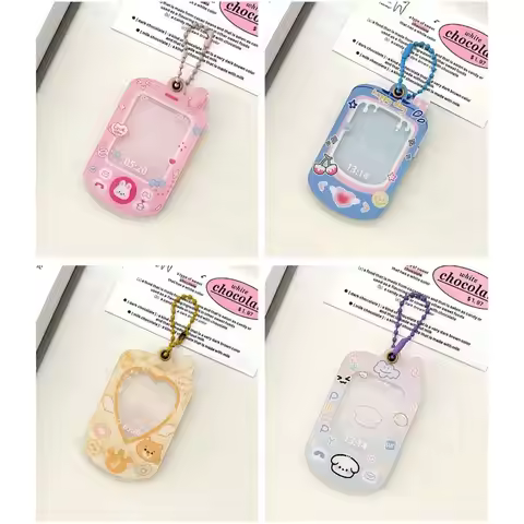 PVC Kpop Photocard Holder Mini Phone Dog Mobile Phone Photocard Frame Unique Personality Access Card