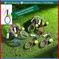Custom Tennis Keychain Personalized Name Couple Keychain Memorial Gift Team Building Gift Personal