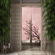 Cherry Blossom Door Curtain Japanese Printed Izakaya Doorway Partition Curtain Kitchen Bedroom Entra
