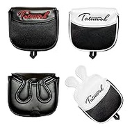 Golf Headcover Putter Cover Magnetic Closure Odyssey 2 Ball Tailor Made Spider Putter Fits Center Shaft, Black