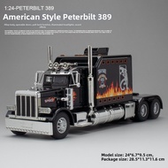 Sound Light Pull-Back 1:24 Peterbilt 389 Truck Head Model