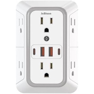 JcBlaon Outlet Extender Surge Protector - 6 Outlet Splitter with 4 USB Ports (2 USB C), Multiple Plu