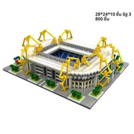 Madri สนามฟุตบอล DIY Building Blocks ชุดสมจริง 3D รุ่นกีฬาพัดลมตกแต่งบ้านการศึกษาชุดประกอบของเล่น