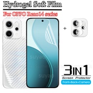 3in1 Hydrogel Film For For OPPO Reno14 F Reno 14 Pro 14F 5G Soft Screen Protector Back Cover Film Ca