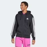 adidas Lifestyle Essentials 3-Stripes French Terry Full-Zip Hoodie Men Black JD1877