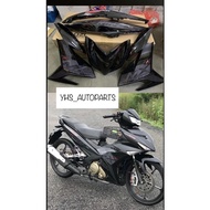 Coverset Y15ZR V1/V2 Black Colour Hitam Stripe Custom MX King