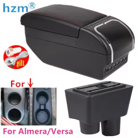 For Nissan Almera Armrest For Nissan Almera Versa Car Armrest Box Storage Box ashtray decoration Ref