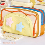 PINOU Y2K Star Stationery Bag, Desktop Storage Cosmetics Card Pen Korean Pencil Case, Cute Y2K Ins 7