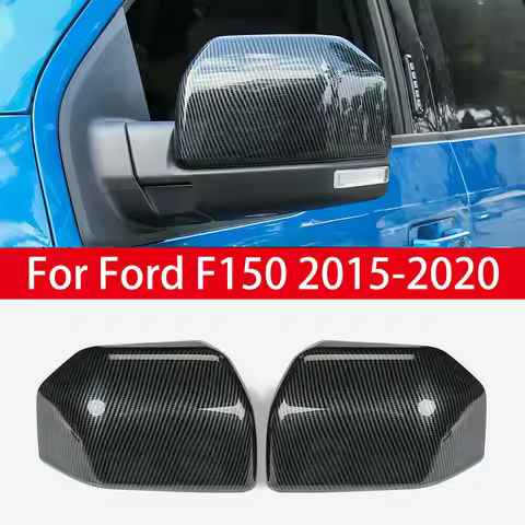 For Ford F150 2015-2020 Raptor Rearview Side Mirror Cover Wing Cap Exterior Door Rear View Case Trim