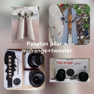 Full Set Pilar 3way Audio Mobil
