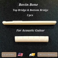 1pair Bovine Bone Guitar Bridge Nut Saddle Guitars Bridge for 6 String Acoustic Folk Guitar