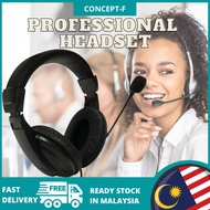 🔥READY STOCK🔥CONCEPT S-750 Professional Customer Service microphone and headphone Black 3.5mm plug