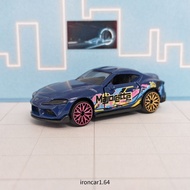majorette toyota GR supra Car Model Blue Decorated Pattern