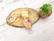 狐狸君蝶豆花梅酒特調-滴膠吊飾