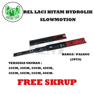 40 cm Double Full Extension Slow Motion SM Drawer Rail 4.5 cm Soft CloseBM (1 SET), FREE SCREWS
