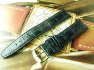 NOS 倉底 ALBA BY SEIKO 20MM 藍色壓紋皮錶帶 連 18MM扣