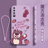 Huawei p20 case huawei p20 lite case huawei p20 pro case huawei p30 lite case huawei p30 huawei p30 pro case LOTSO STRAWBERRY BEAR fall resistant dirt resistant with lanyard