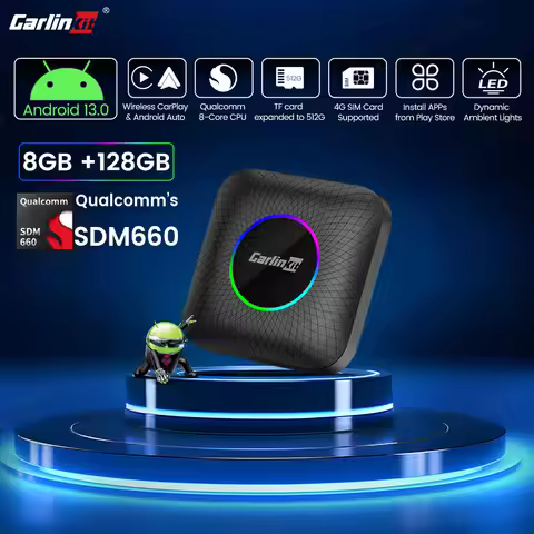 New Carlinkit CarPlay Ai Box SDM660 8-cores Android 13 Smart Car Box Wireless CarPlay Android Auto S