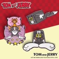 Official Genuine Cat and Mouse Badge Metal Accessories Creative Pin Tom Cat Jerry Co-Branded Brooch 