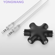 YONGWANG Audio Cable Splitter for Tablet MP3 MP4 1 Male to 5 Female Headphone Port 3.5 Jack Share Ad