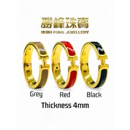 SF 916 Hollow Hermis Ring/100%AUTHENTIC 916Gold(H390/H391/H392)