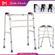 Smile Manila Adjustable Reciprocal Walker Adult Walker Adjustable Lightweight Foldable Walker For Elderly Adult Heavy Duty Adjustable Lightweight Foldable Stainless Steel Multi-functional Crutches Canes Toilet Armrest Health Accessories