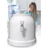 Table Top Water Dispenser C02056 with Faucet Round Plastic For Gallon Containers (Blue/White)