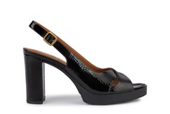 GEOX Ladies Walk Pleasure 85S Buckled High-Heeled Sandals - Black D45B6C-000FM-C9999S4