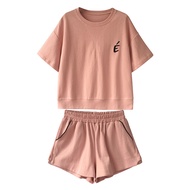 JIACU Store "2021 Summer Korean Style Embroidered Two-Piece Set for Women in Malaysia"