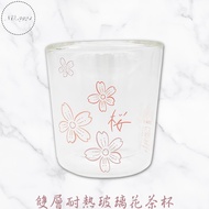 Double-Layer Heat-Resistant Glass Flower Tea Cup Coffee Transparent Water [Z999]