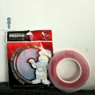 NISSHO Double Sided Tape 10mm x 8m Transparent Tape | Heavy Duty Clear Tape Gum