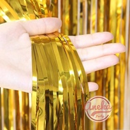 Gold foil curtain / gold backdrop / foil fringe curtain / gold party decoration background